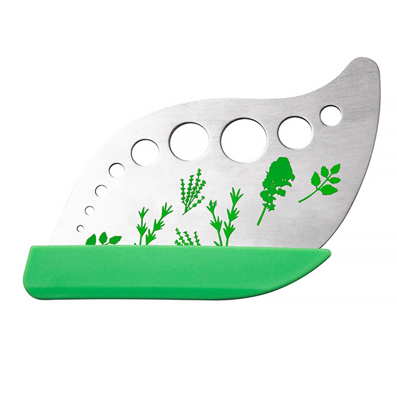 KOOLEVER Herb Stripper, 9 Hole Stainless Steel Herb Cutter Leaf Stripper with Protective Cover