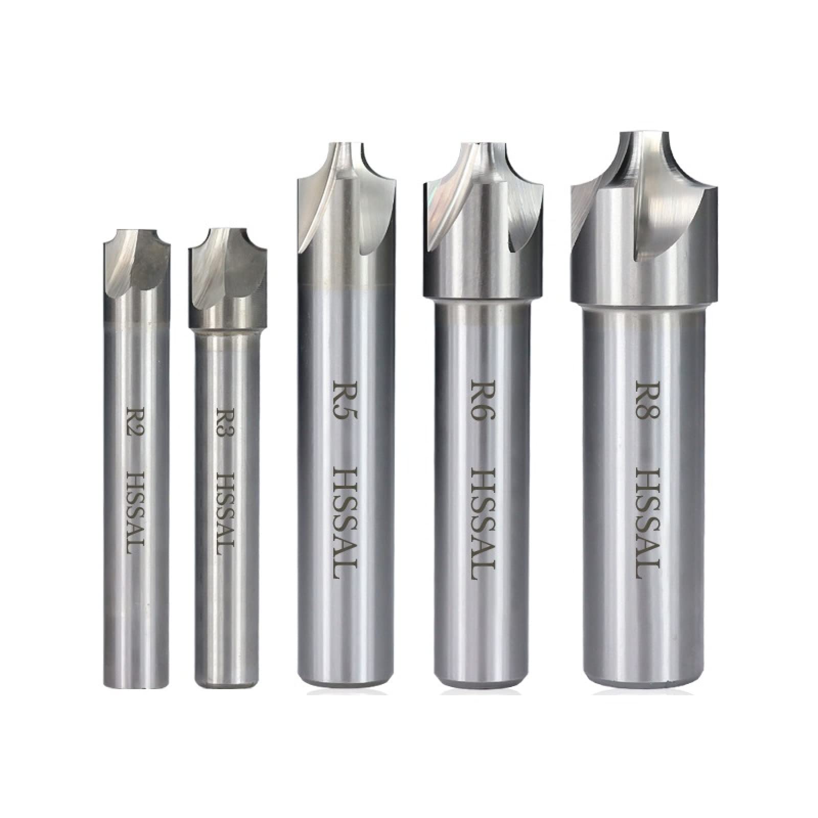Trapano Bit Fresa per arrotondare gli angoli Fresa per raggio HSS Fresa per router CNC,R8.0