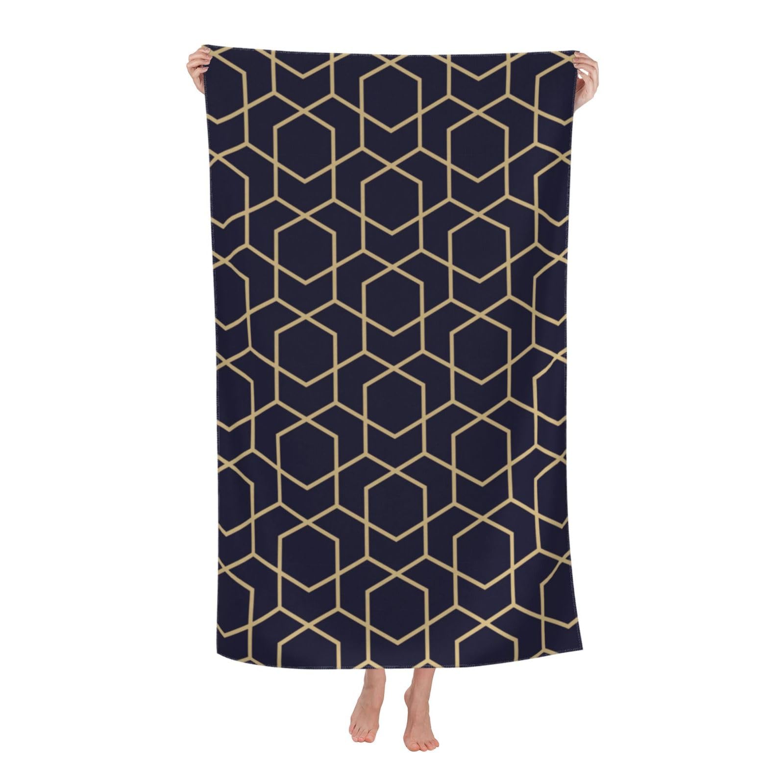 Cbaaghh Geometric Lines Print Adult Beach Towels,Beach & Pool Towel,Beach Towels,Towels For Camping