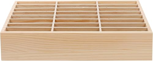 Soporte de madera para teléfono celular de 36 rejillas, organizador de escritorio multifuncional, caja de almacenamiento para aula, oficina, sala de