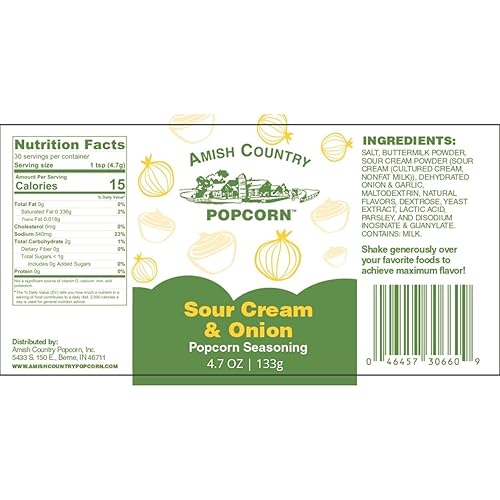 Vista 108 de Amish Country Popcorn Paquete de 8 condimentos Antiguo, sin OMG y sin gluten