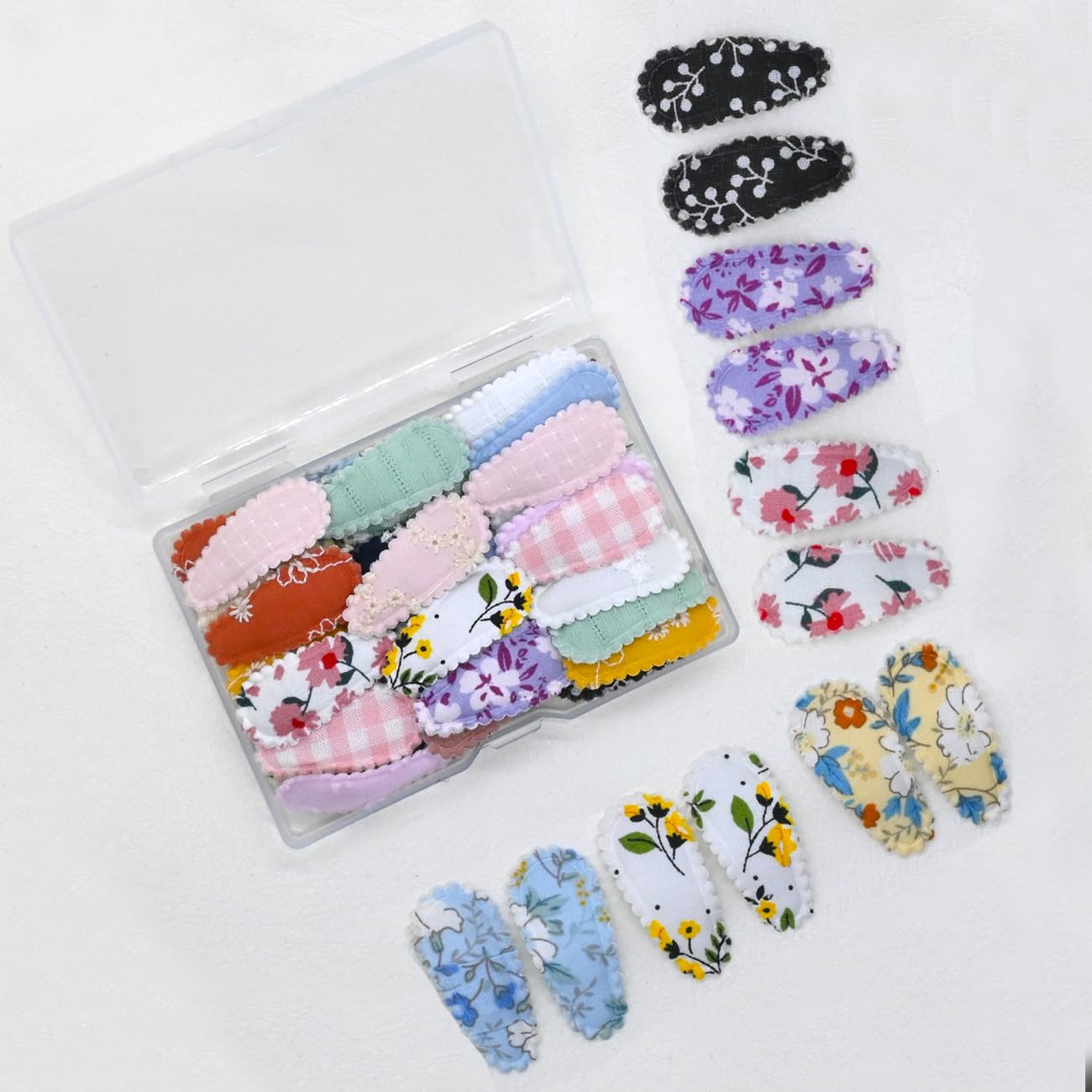 50 fermagli per capelli a scatto per bambine da 3,8 cm antiscivolo avvolti forcine per capelli piccole clip per accessori per capelli per bambini
