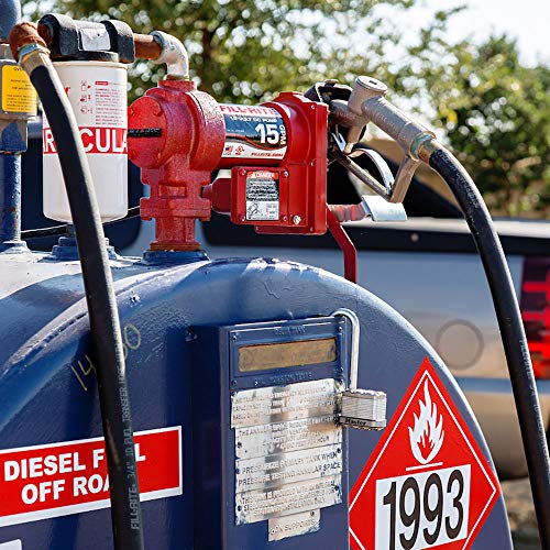 Fill-Rite Fr1210H 12V 15 Gpm Fuel Transfer Pump With Discharge Hose & Manual Nozzle | Gasoline, Diesel, Kerosene, Ethanol & Methanol Blends & Biodiesel #TOP5