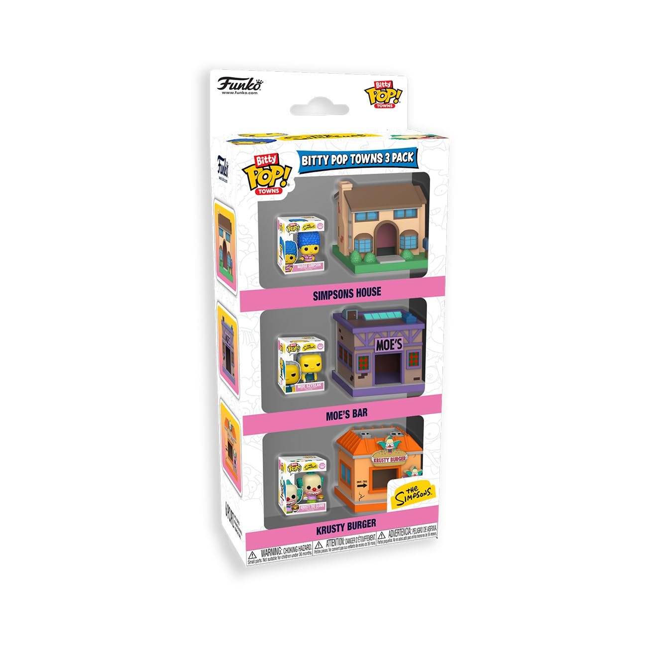Funko Bitty POP! Town: Springfield - Krusty Burger & Simpson Home 3 Pack