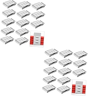 Angoily 40 Pcs Photovoltaic Cable Clamp Wire Harness Clips Photovoltaic Cable Clips Wire Clips for Electric Wires Wire Clamp Electrical Cord Clips Stainless Steel Solar Panels Metal Clip