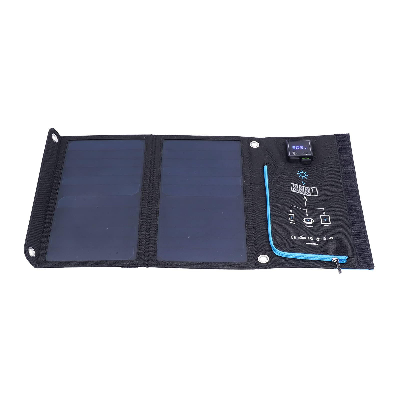 Fafeicy Borsa con Pannello Solare Power Bank Portatile 15W,