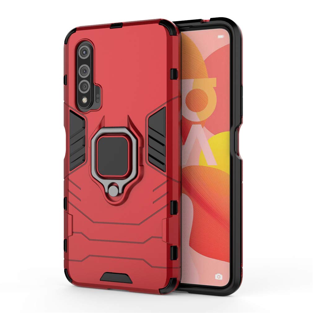 CHcase Huawei P40 Pro Funda, Anillo Metálico Sujeción Soporte Antichoque Rígido Caja (Funciona con el Montaje de Coche Magnético) Doble Capa Sólido Case Carcasa para Huawei P40 Pro -Black Plus Gray — view 78