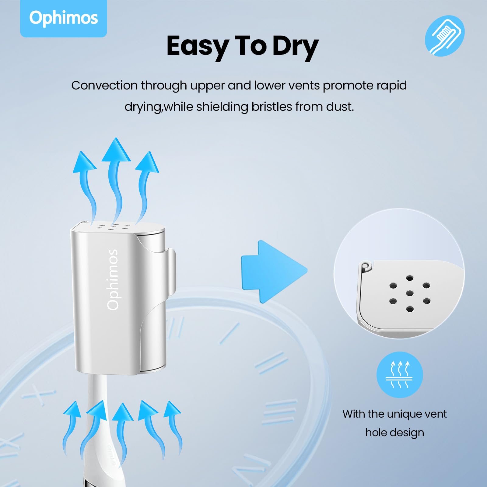 Cubierta protectora de aleación de aluminio para cabezal de cepillo de dientes, respetuosa con el medio ambiente y antigrietas, lista para viajar para la mayoría de cepillos eléctricos