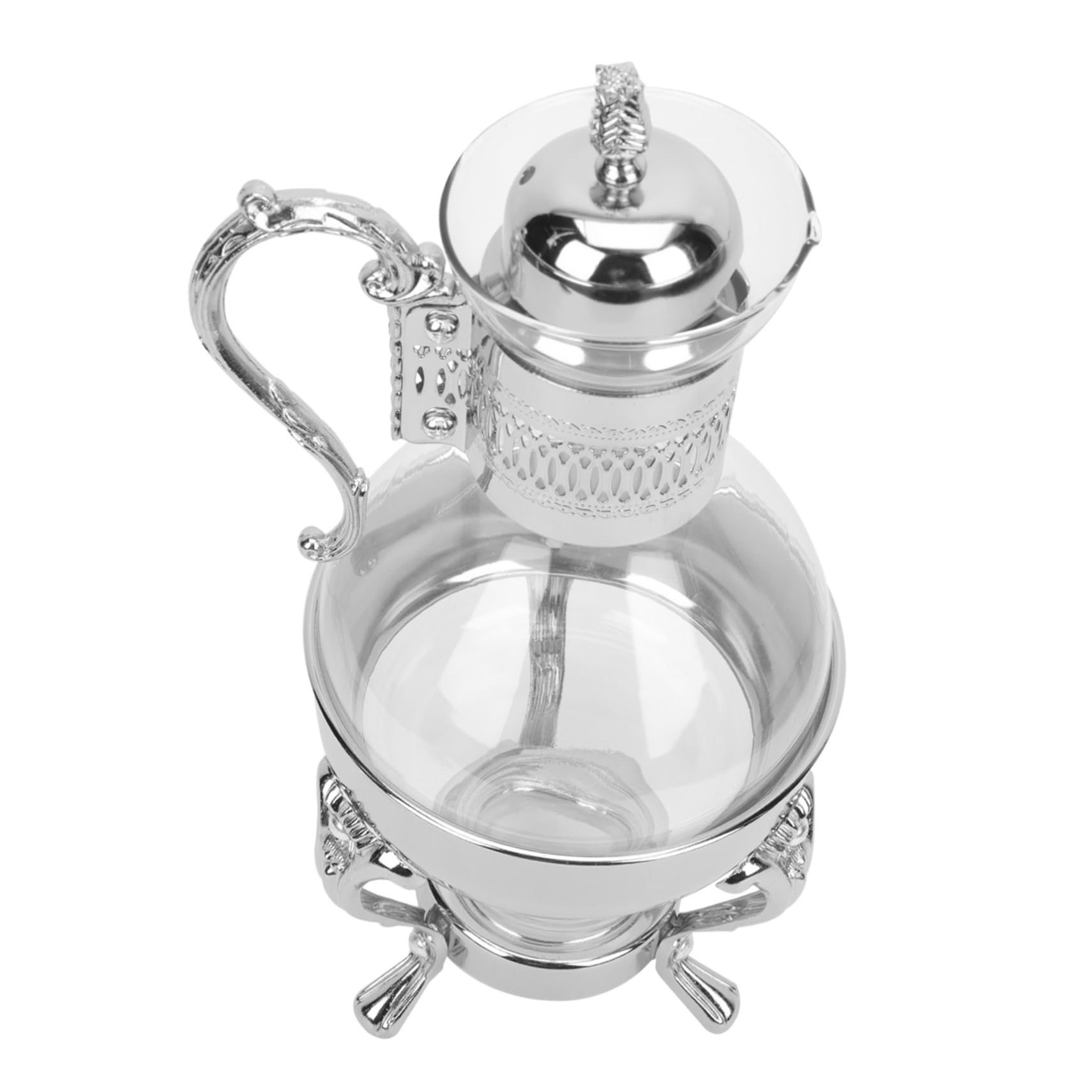 ORFOFE Jarra De Café De Vidrio Templado Asa Ergonómica Cafetera Europea Estilo Vintage Para Hogar y Restaurantes