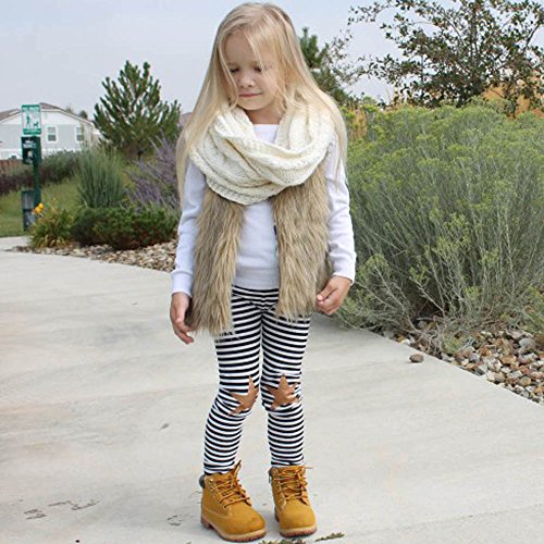 Girls Faux Fur Vest Jacket Warm Winter Fluffy Thick Outwear Coat Kids Sleeveless Fuzzy Waistcoat Trendy Clothes4