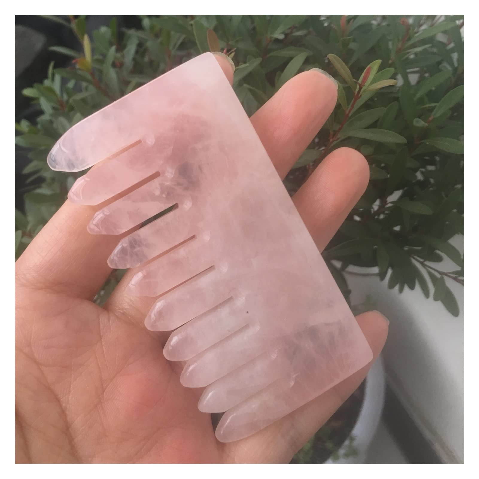 Natural Rose Quartz Crystal Pein Cabello Campo Combs Jade Stones Regalos (Color : Aventurine)