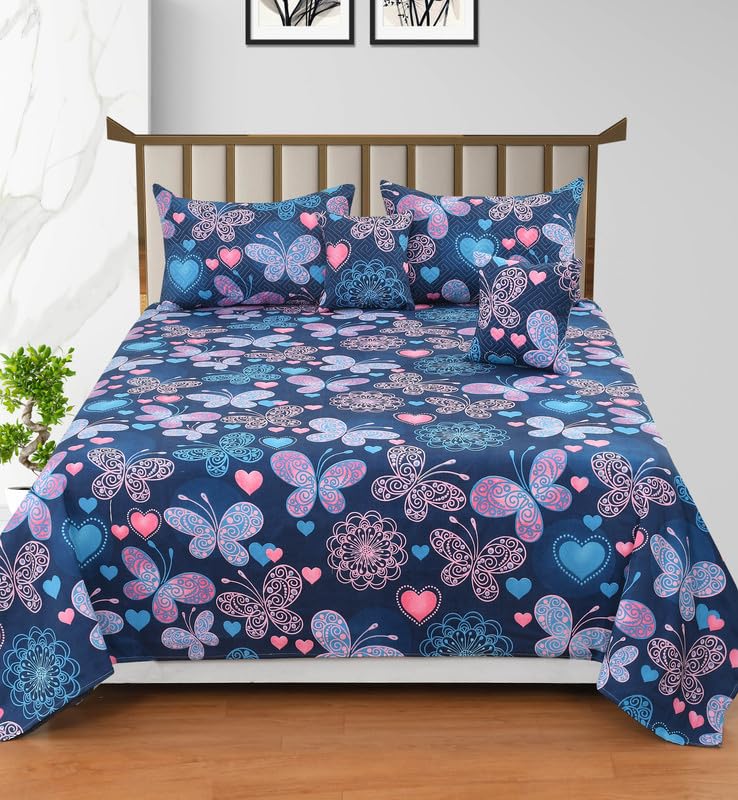 Mystic King Size 5-Piece Quilted Bedding Set | Modern Design, Snug Fit & All-Season Comfort (90 x 90 Inches)-image-40