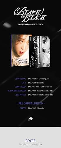 Park Jihoon - Paquete de 7 mini álbum en blanco o negro + POB+seguimiento sellado Ji Hoon (Juego completo (espacio en el banco+negro velado+NEMO))