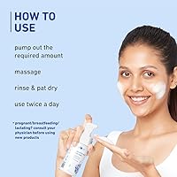 Vista 5 de Plum Jabón facial espumoso de ácido salicílico encapsulado al 1% con ácido glicólico, frutas AHA y extractos de arándanos Combate el acné, puntos