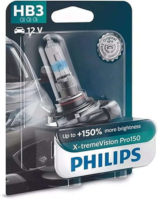 Philips automotive lighting X-tremeVision Pro150 HB3 żarówka reflektorowa +150%, pojedynczy blister, 557128, biała, pojedynczy blister