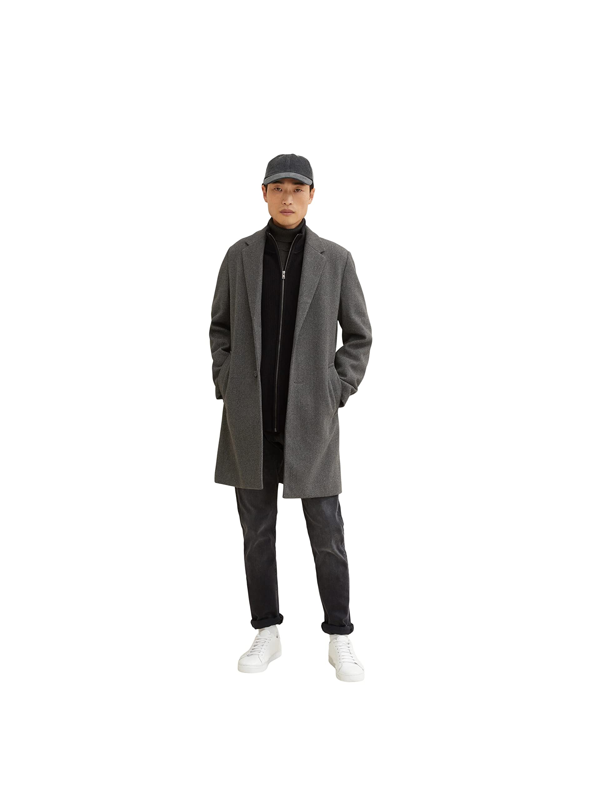 TOM TAILOR Uomini Cardigan con collo alto
