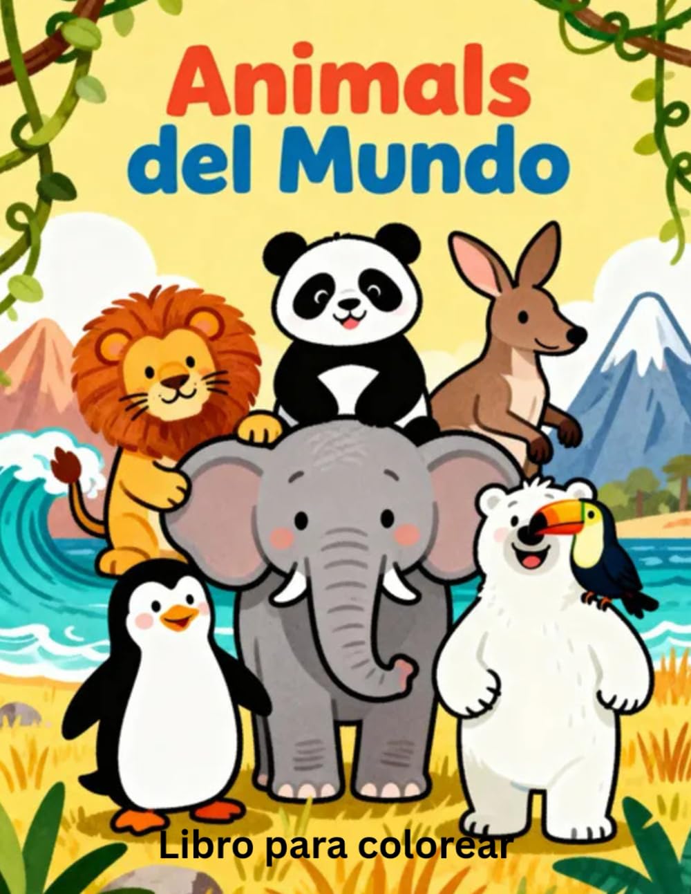 Animals Del Mundo: Libro para colorear animals del mundo