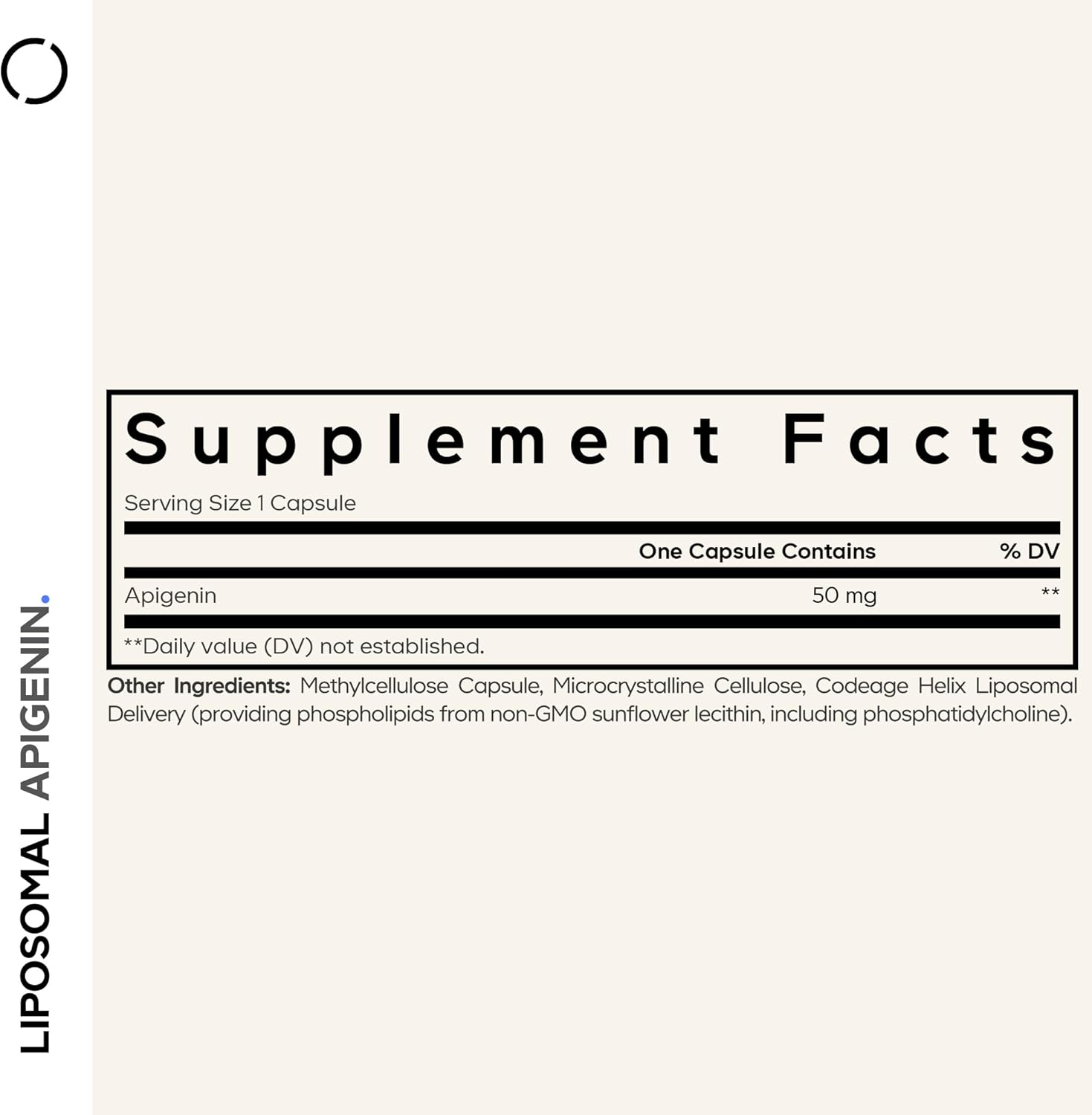 Codeage Liposomal Apigenin Supplement, 3-Month Supply, Daily Flavonoid Chamomile Extract, Liposomal Phospholipid Complex, Non-GMO Sunflower Oil, Phosphatidylcholine Vegan Blend, Gluten-Free, 90 Count