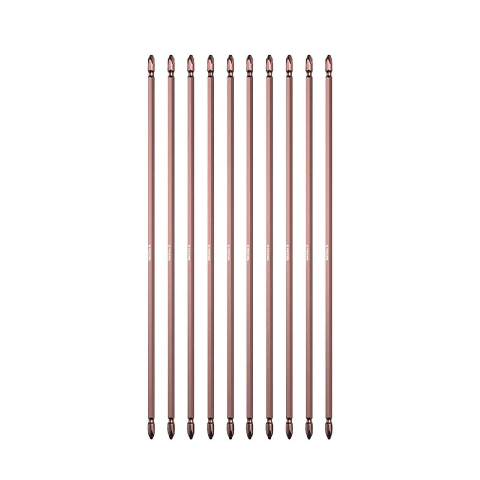 Destornillador PH2 de Doble Cabezal Taladro de Alta Velocidad Destornillador neumático Ph2 Acero de aleación de vanadio 1/4'' (6,3 mm) Hex(200mm)