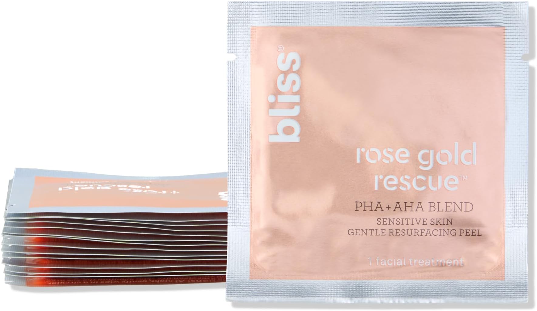 Rose Gold Rescue Resurfacing Peel Pads for All Skin Types, Gently Exfoliates Overnight for Smoother