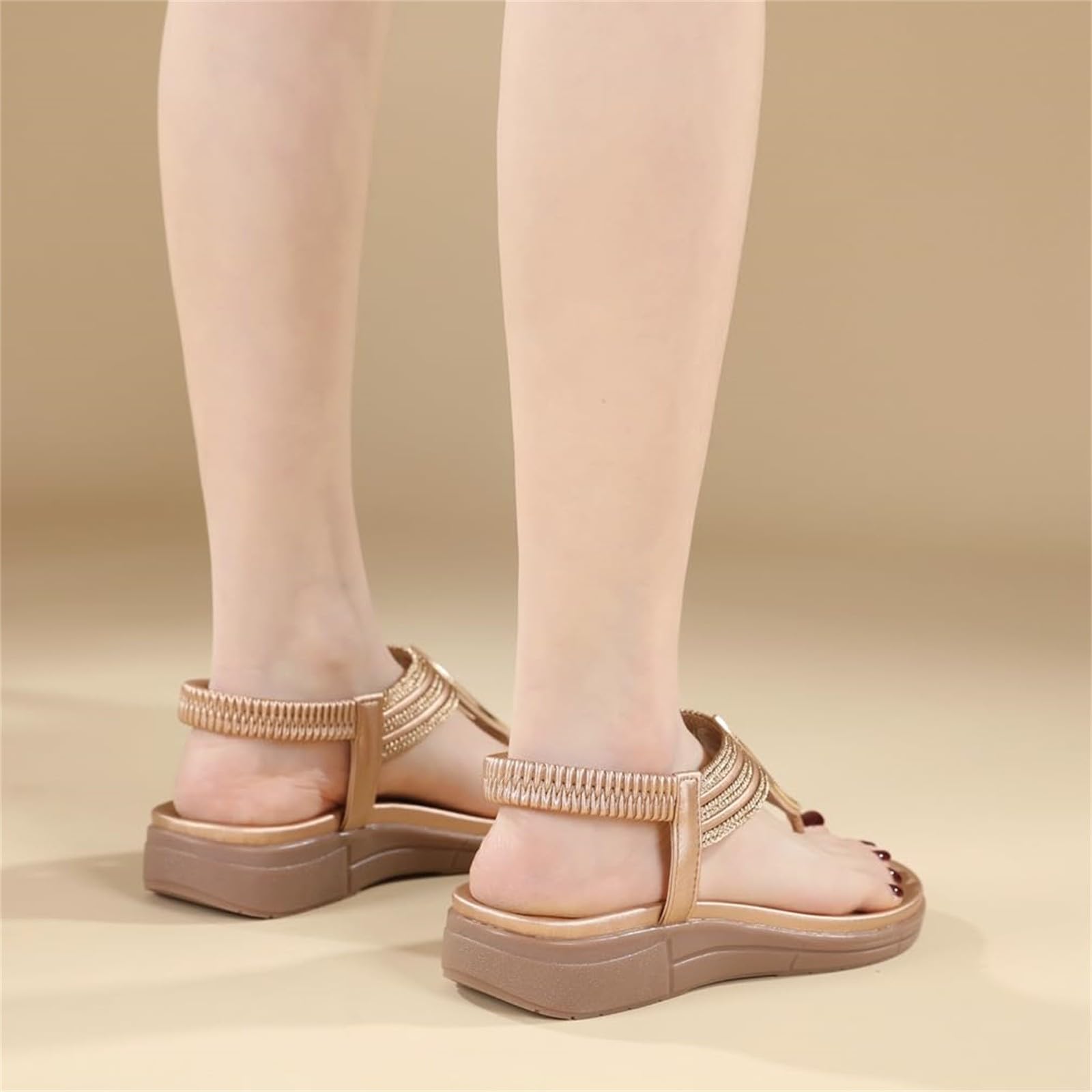 Sandali Donna Estive Zeppa Scarpe Tacchi Bassi Sandali da donna nuovi estivi comodi alla retrò stile etnico leggero da spiaggia per le vacanze con tacco Slingback Eleganti Cerimonia