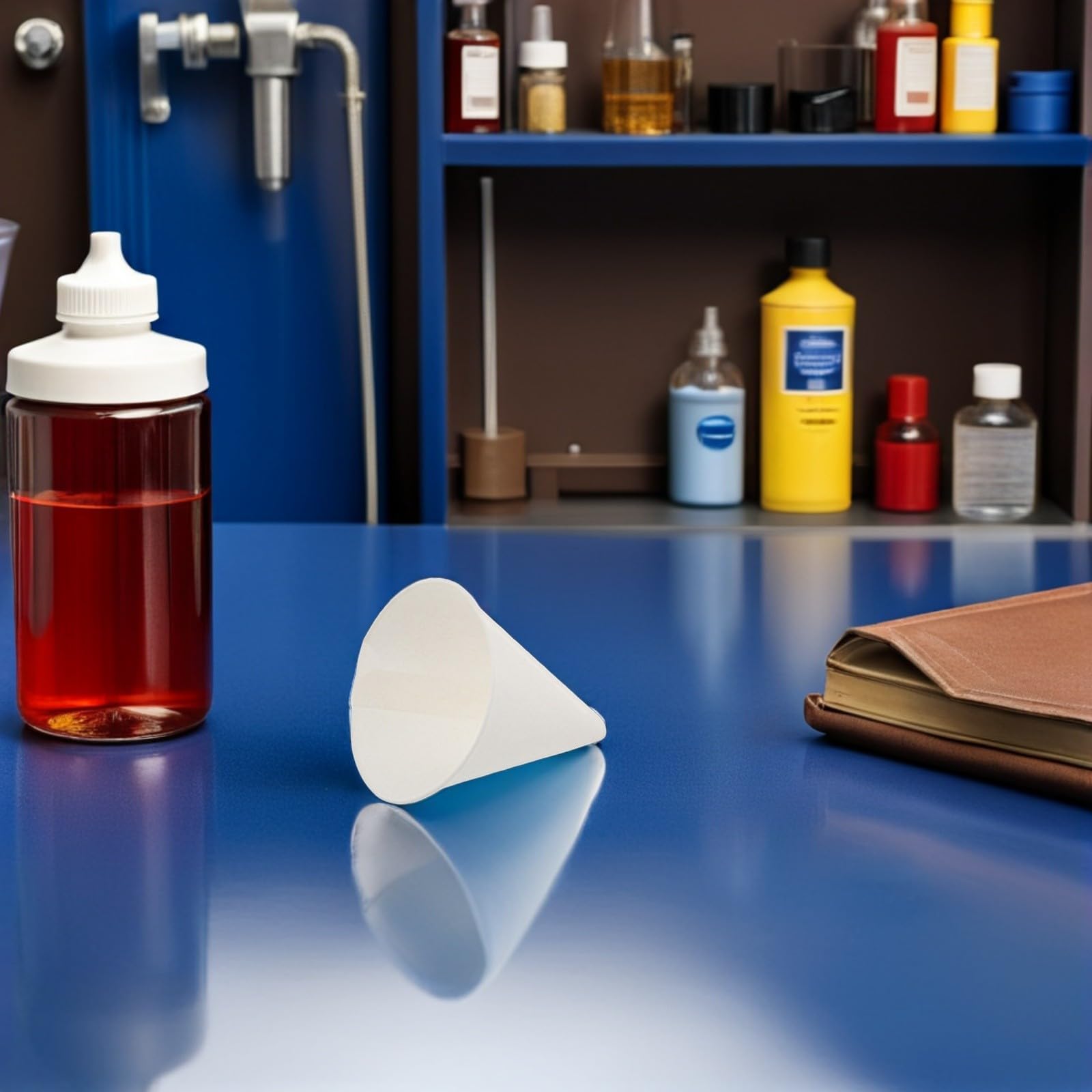 Embudo Desechable para Aceite de Coche 150uds Papel Blanco | Botellas y Depósitos, Uso en Automoción y Cocina, Ayuda en Llenado y Trasvase de Líquidos