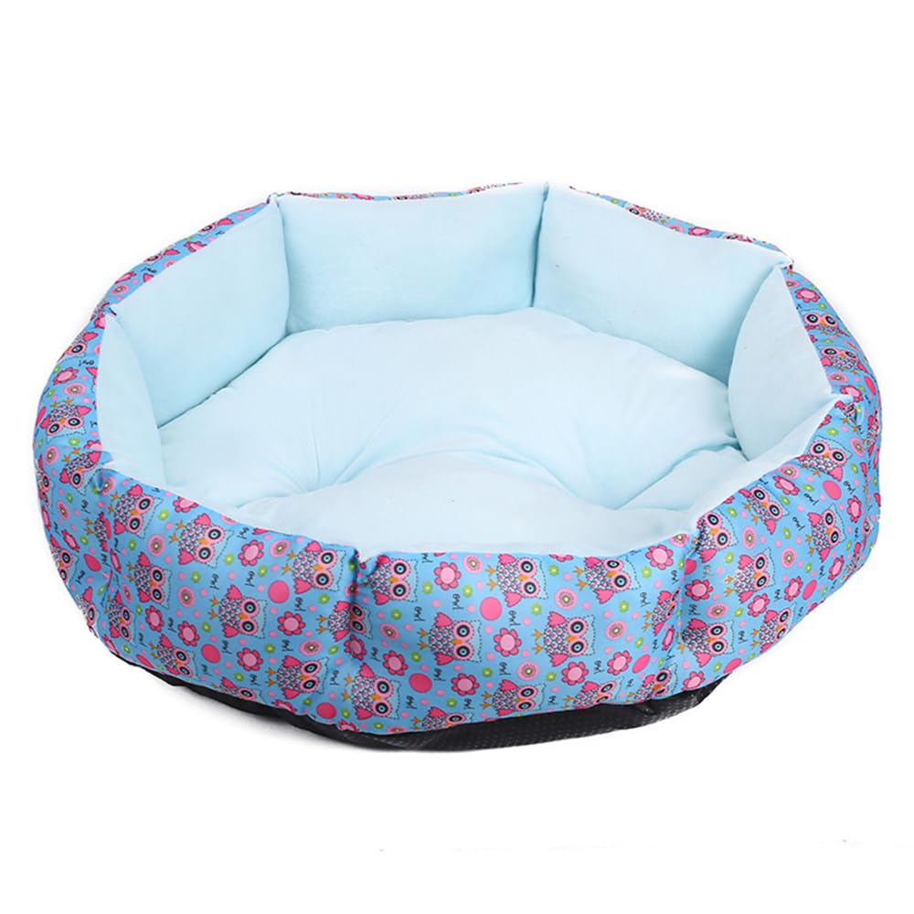 DOTBUY-SHOP Dog Bed Washable, Cat Bed Felt Donut Dog Bed, Pet Bed With Slip-Resistant Bottom, Orthopedic Dog Beds Gift for Small Dogs and Cats (S,Owl)