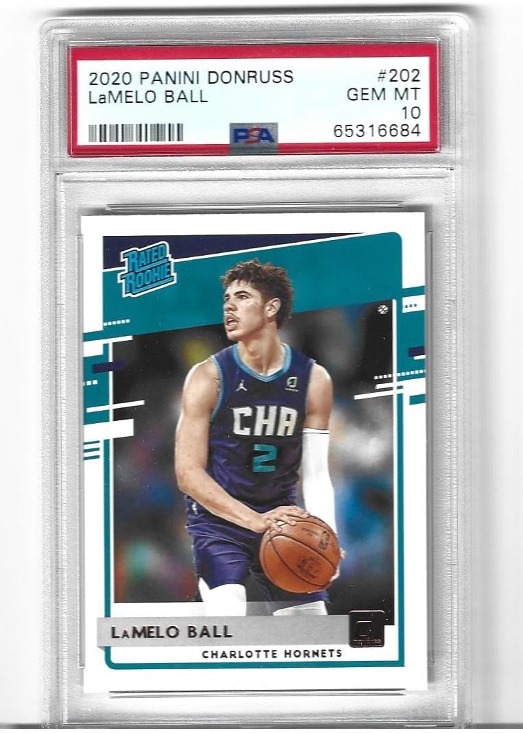 Graded Psa 10 Lamelo Ball Basketball Rookie Card Donruss #202 Hornets Superstar