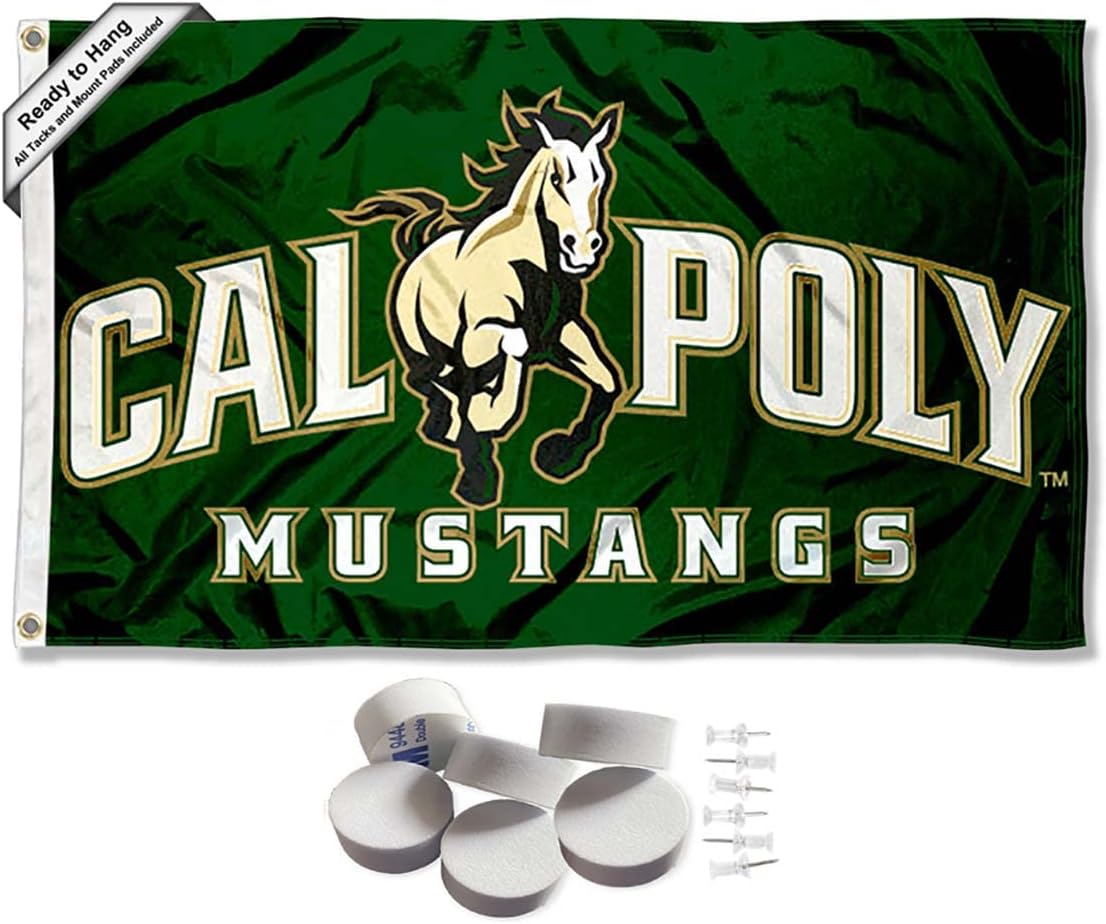 Cal Poly Mustangs Banner and Tapestry Wall Tack Pads