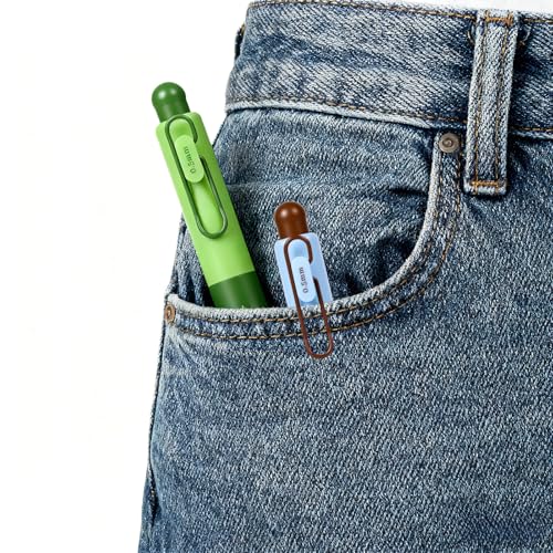 Bolígrafo retráctil gel 0.5 mm negro mini bolsillo miniatura 5