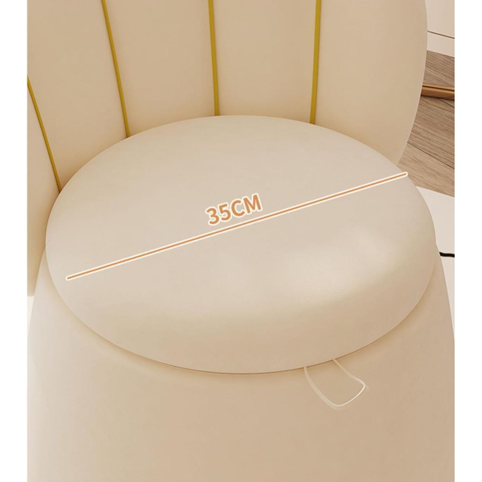 Poggiapiedi portaoggetti Sedile da toeletta in Velluto Alto 60 cm, Pouf Sgabello da Salotto Sedia da Salotto di Lusso con Schienale Alto per Camera da Letto Soggiorno Toeletta
