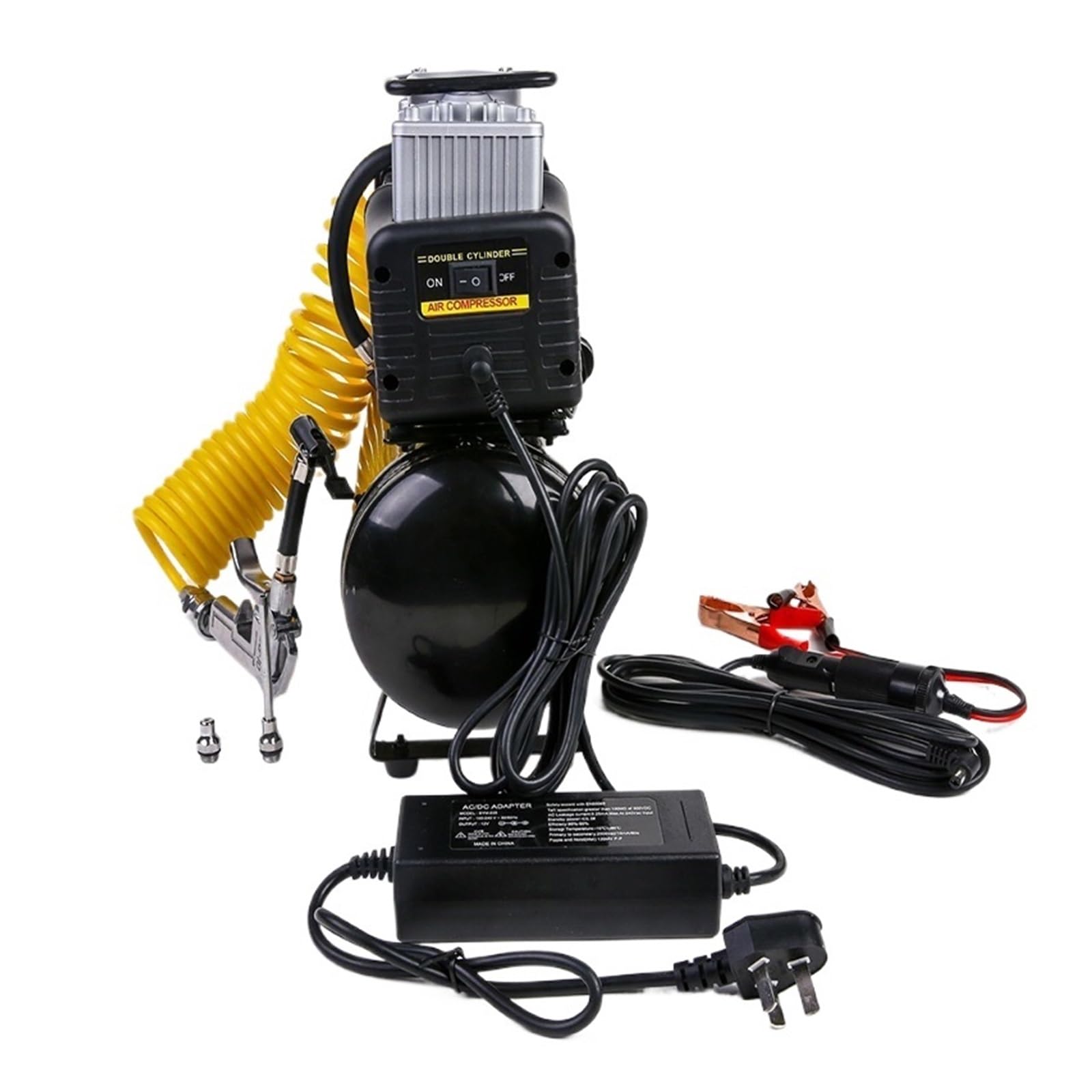 Silent Air Compressor 2.5L/4L 12V 220V Air Compressor Car Tire Inflator Pump Portable Silent Oil-Free Air Compressor(2.5L 12V)