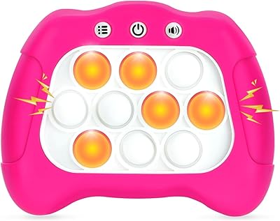 Sensory Fidget Toys for Kids 6-12,Pop Handheld Game for Kids 8-12,Birthday Gifts for Boys and Girls - Dark Pink