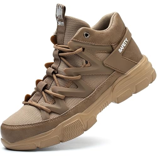Steel Toe Shoes for Men Women Indestructible Lightweight Comfortable Safety Work Shoes Slip-Resistant Composite Toe Construction Shoes