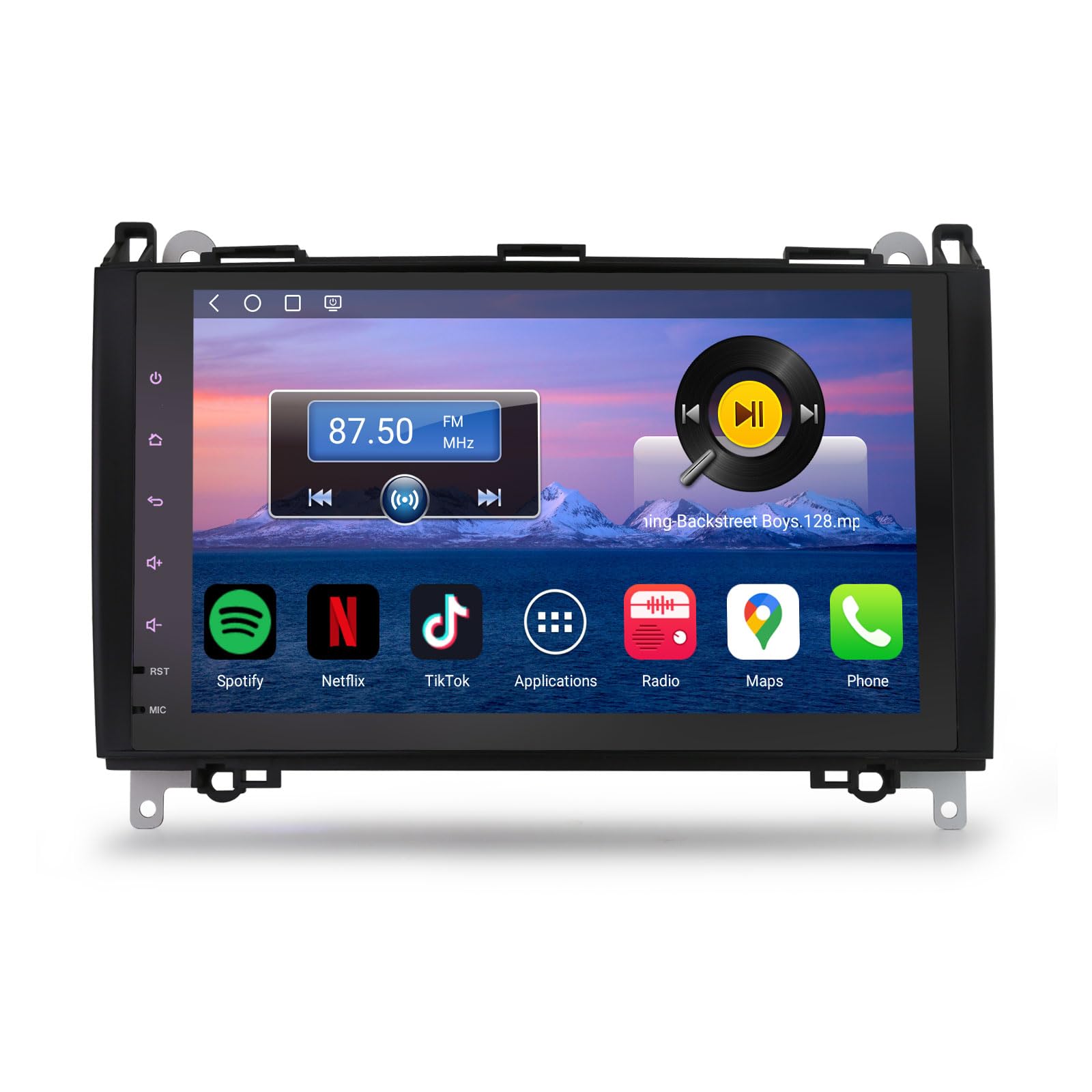 Erisin 8 Núcleos 4GB+64GB Android 14 DAB+ Radio Coche Estéreo para Mercedes BENZ Clase A/B W169 W245 Viano Sprinter Vito VW Crafter GPS Navegador 9" Pantalla CarPlay Android Auto Wifi 4G USB Bluetooth