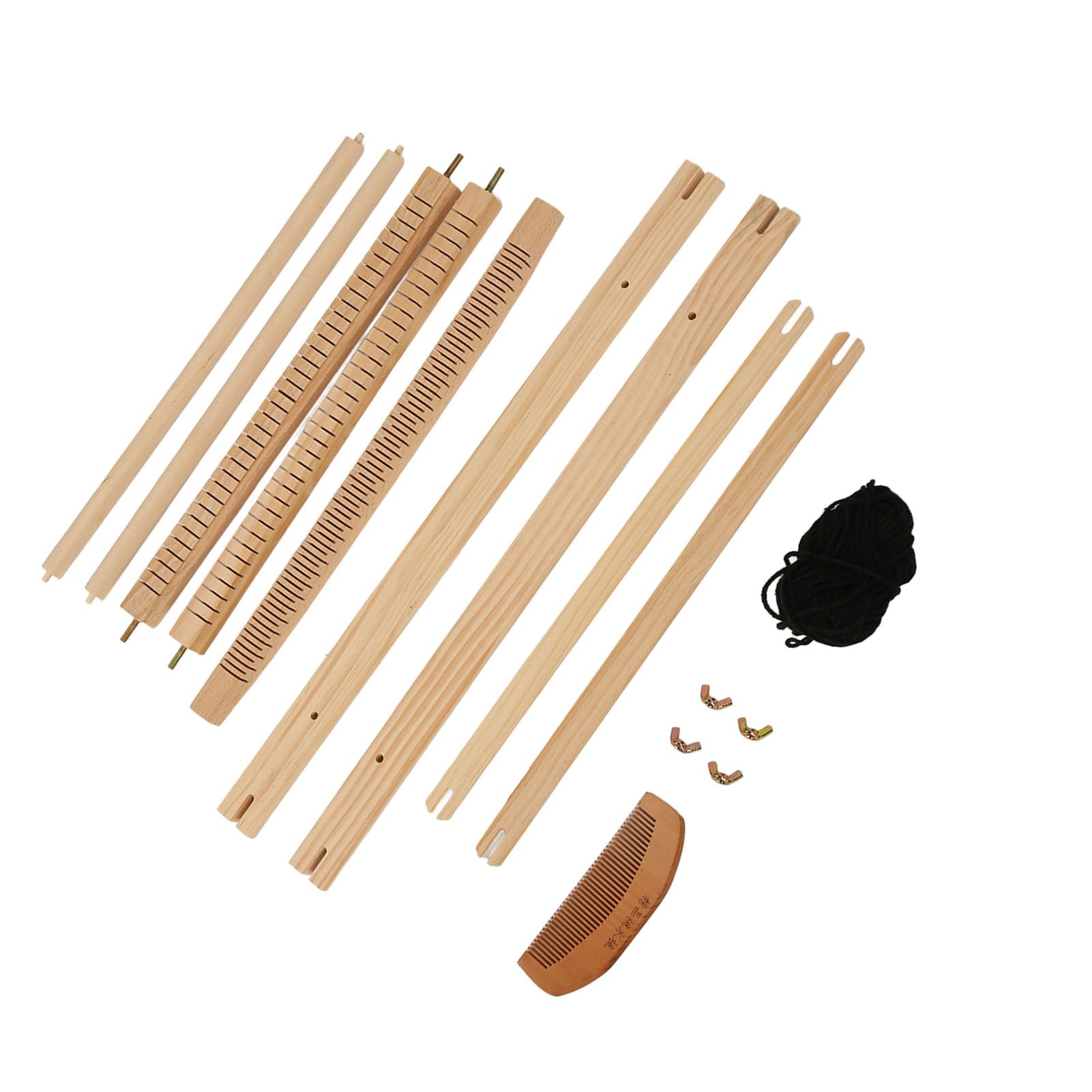 Telar de tapicería de operación sencilla, kit de telar de madera para manualidades DIY, telar de madera para tejer tapices, ideal para niños y principiantes; incluye hilos y
