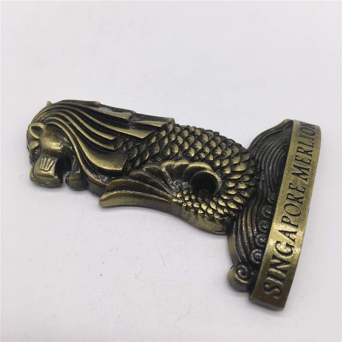 Calendula Magnete Frigorifero 3D Merlion Singapore – Souvenir Di Viaggio Artigianale In Metallo