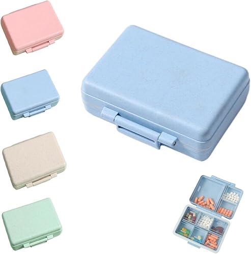 Nuevo organizador de pastillas diario 2023, 9 compartimentos, pastillero portátil sellado, organizador de píldoras de viaje, pastillero de diseño