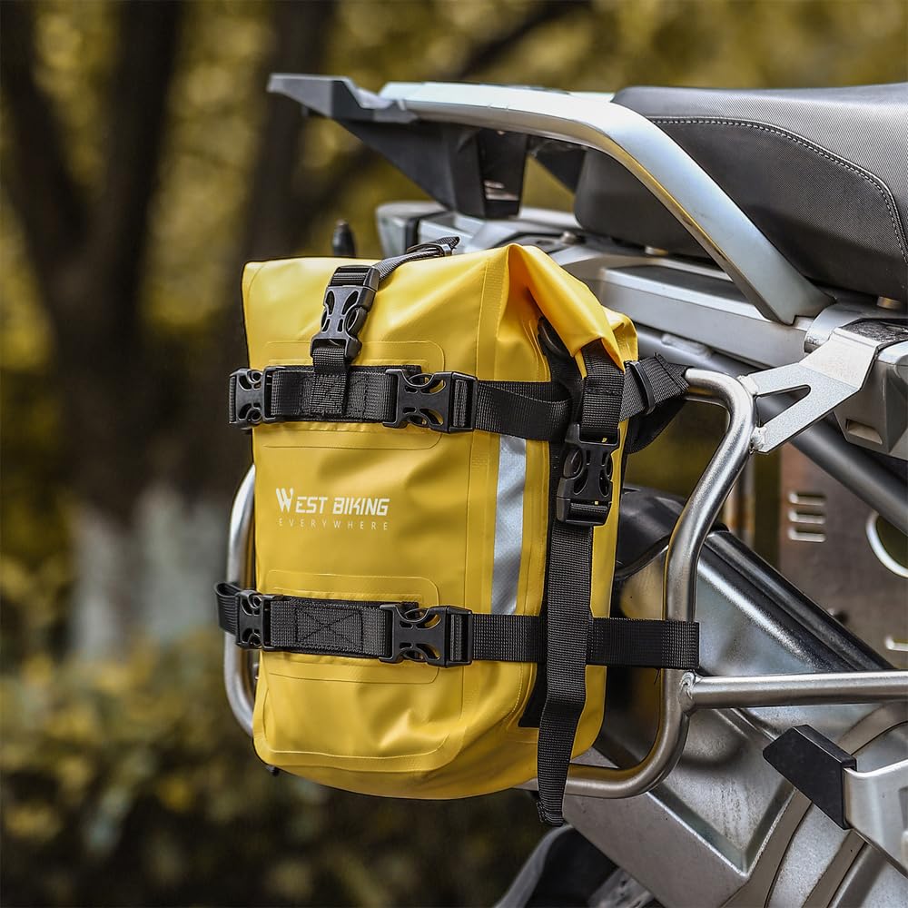 Irfora Motorrad-Stoßstangentasche, wasserdicht, 5 l, Motorrad-Seitenrahmen-Tasche, Motorrad-Sturzbügel-Tasche, universelle Motorrad-Reitwerkzeuge, Aufbewahrungstasche, Motorrad-Zubehör