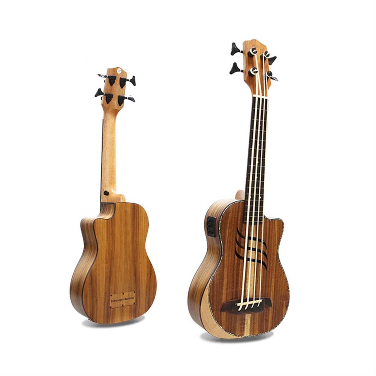 ukulele 30-calowa Gitara Hawajska Z Elektrycznym Ukulele Basowym(Color:Brown)