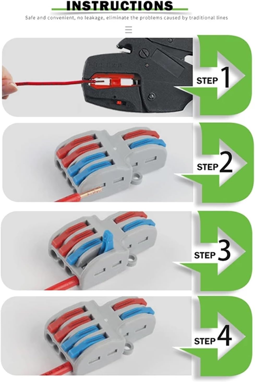 Mini Quick Splicing Universal Cable Connector Wire Push-in Conductor Lever Crimp Terminal Block Butt Connectors SPL(5PCS SPL-62)