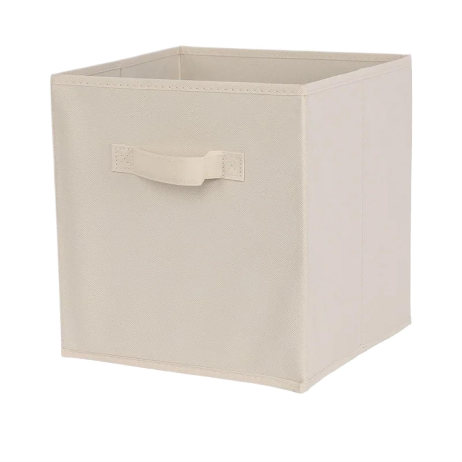 CGUOHU 4PCS Non-woven Fabric Storage Bins,Foldable Cubes And Cloth Organizer Drawer For Closet And Toys For Wardrobe Storage(Off-white)
