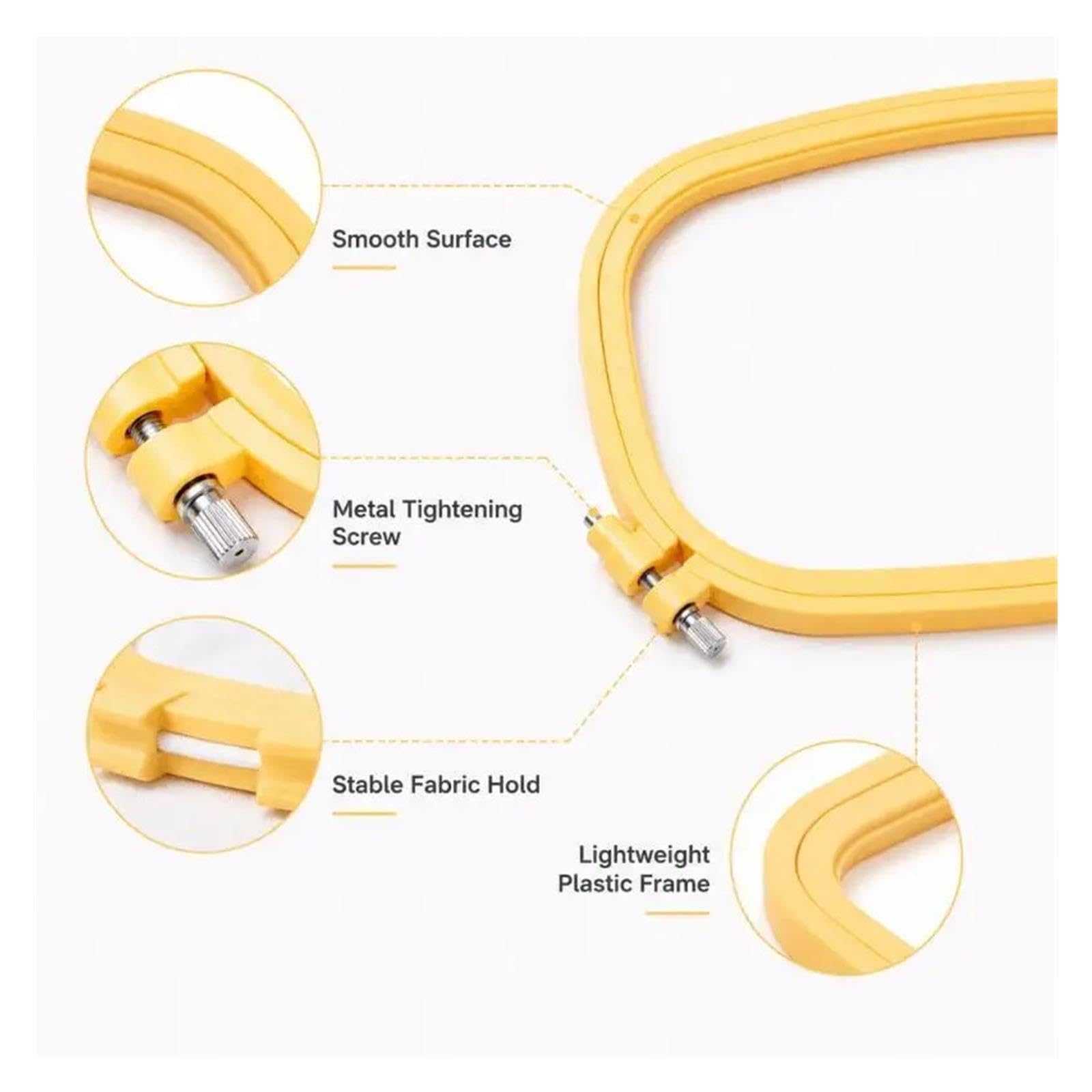 Set di 1-5 telai for ricamo e punto croce in plastica