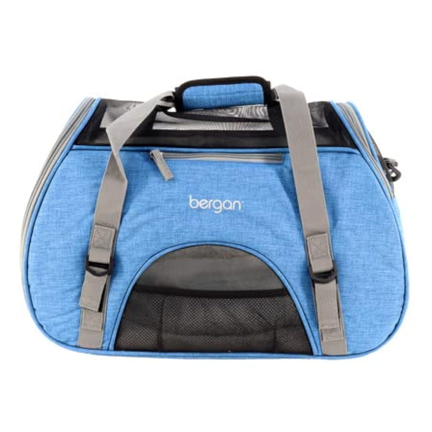 Coastal Pet Bergan Comfort Carrier - Breathable Travel Carrier for Dogs & Cats - Heather Bermuda, 16" x 8" x 11"