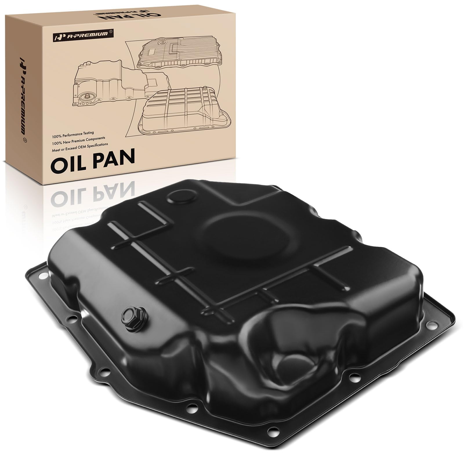 A-Premium Automatic Transmission Oil Pan Compatible with Chrysler 300 Dodge Charger Dakota Ram 1500 2007-2010 Challenger 2009-2010 Nitro 2007-2012 Jeep Liberty 2007-2013 Wrangler 2006-2011