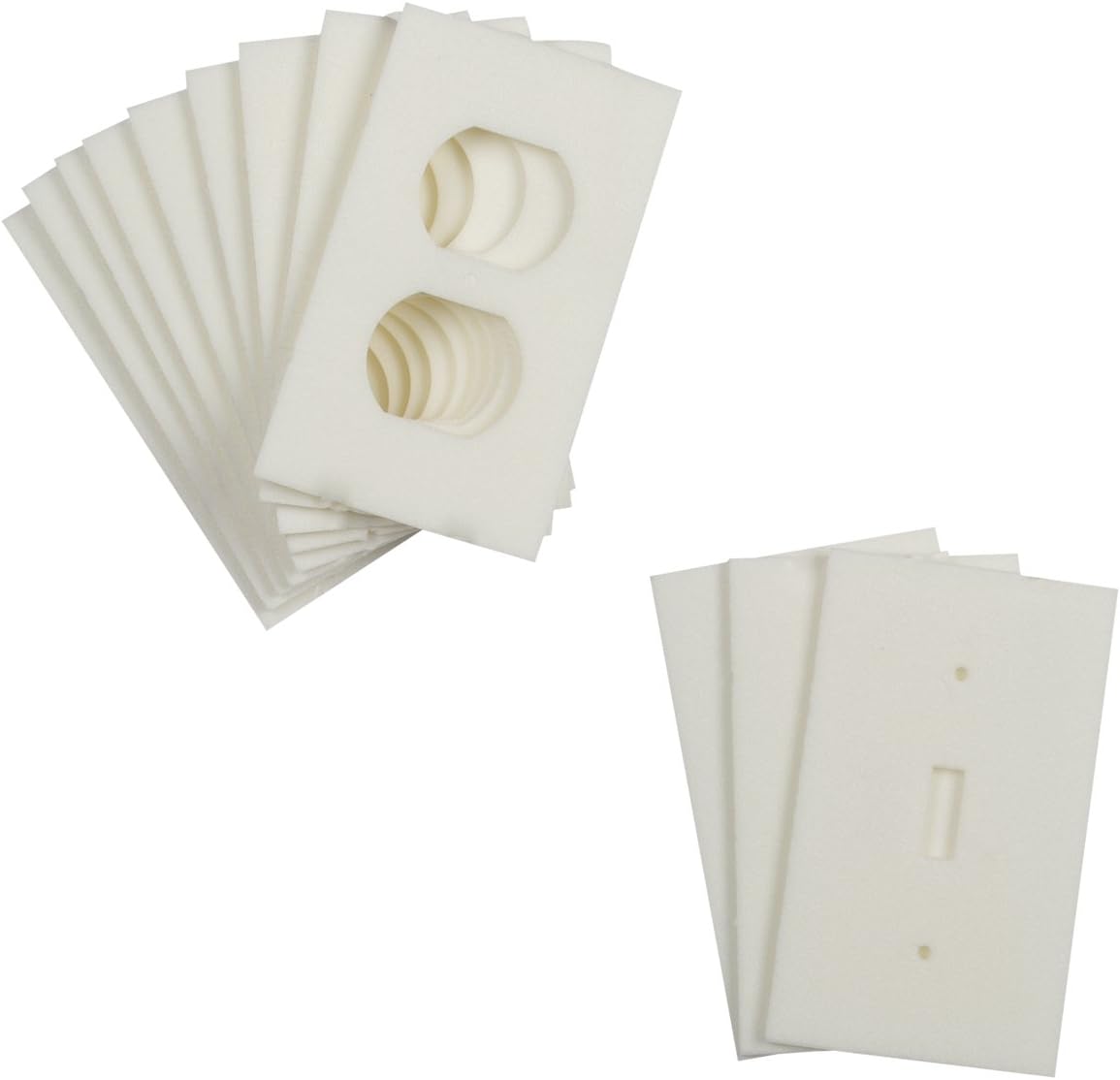Duck Brand Socket Sealers Variety Pack, 16 Outlet Sealers and 6 Switch Plates, 2 Decorative Covers, White, 283333