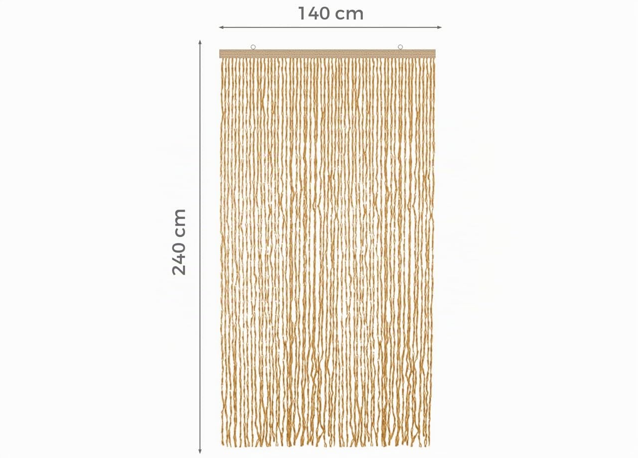 BIANCHERIAWEB Tenda Antimosca Antirumore Caduta Pannello Porta Finestra Casa Mais 140X240 Brown