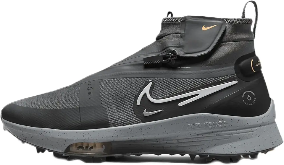 Nike Air Zoom Infinity Tour NEXT% Shield Weatherized Golf Shoes (FD6853-001, Iron Grey/Black/Dark Smoke Grey)