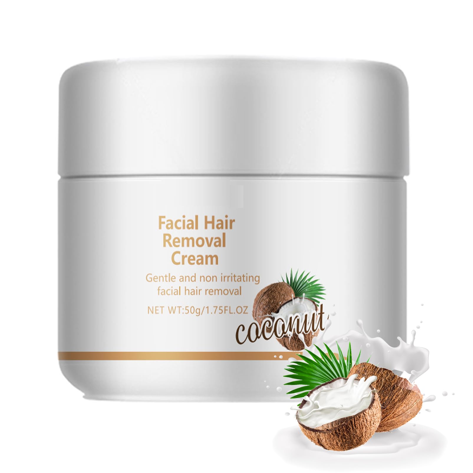 Eliminador de vello facial para mujeres, extracto de coco sin dolor, crema depilatoria para zona íntima, fórmula suave, crema de depilación íntima para bikini, zona púbica, cara y cuerpo