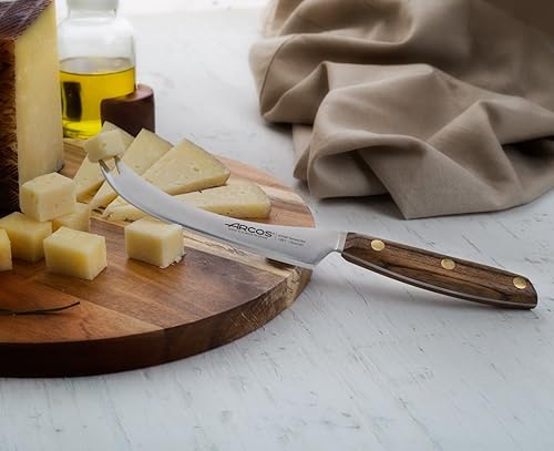 Miniatura 6 de ARCOS Serie Nordika - Cuchillo para Queso - Acero Inoxidable NITRUM - Hoja Tamaño 4.921 in  5 Inch - Mango Ovengkol Madera 100% natural FSC -